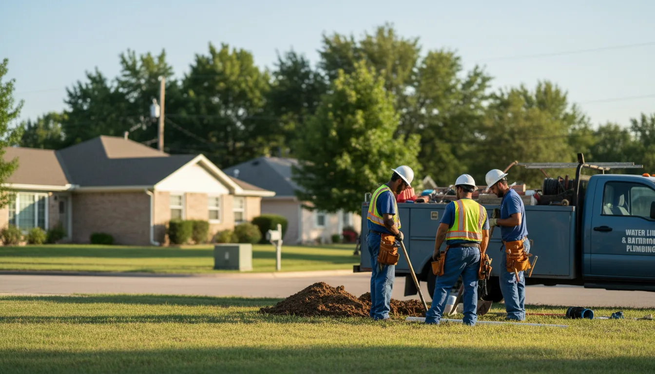 Residential water line and bathroom plumbing service in Scottsburg, VA